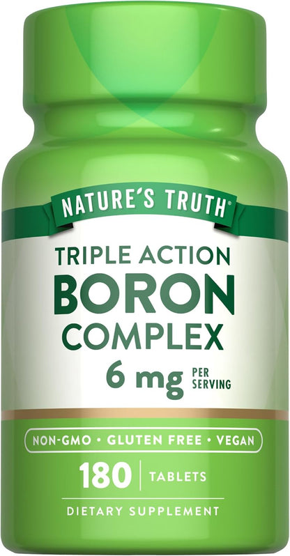 Nature's Truth Complejo de Boro Triple – Citrato de boro: El citrato es un ácido orgánico que se encuentra de – Image 1