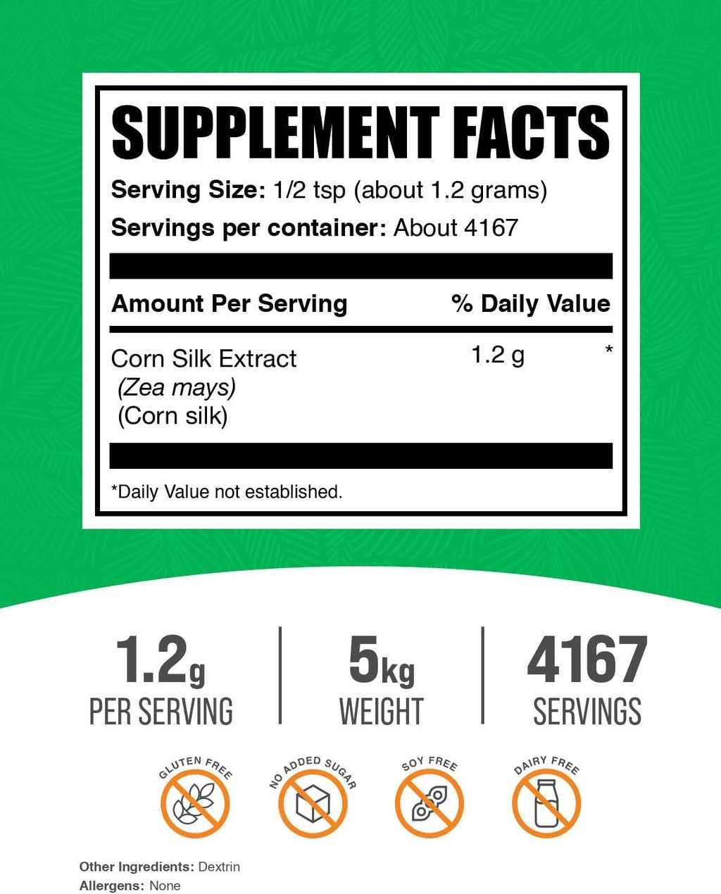 Extracto de Maíz en Polvo - Suplemento Vegano y Sin Gluten, 5 kg