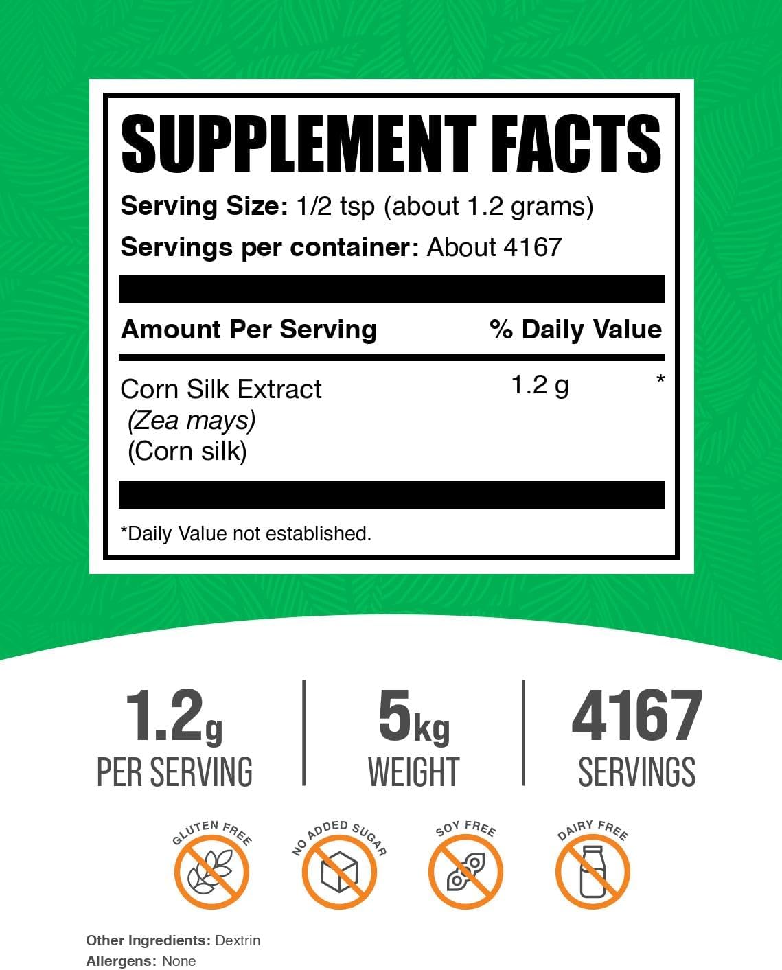 Extracto de Maíz en Polvo - Suplemento Vegano y Sin Gluten, 5 kg