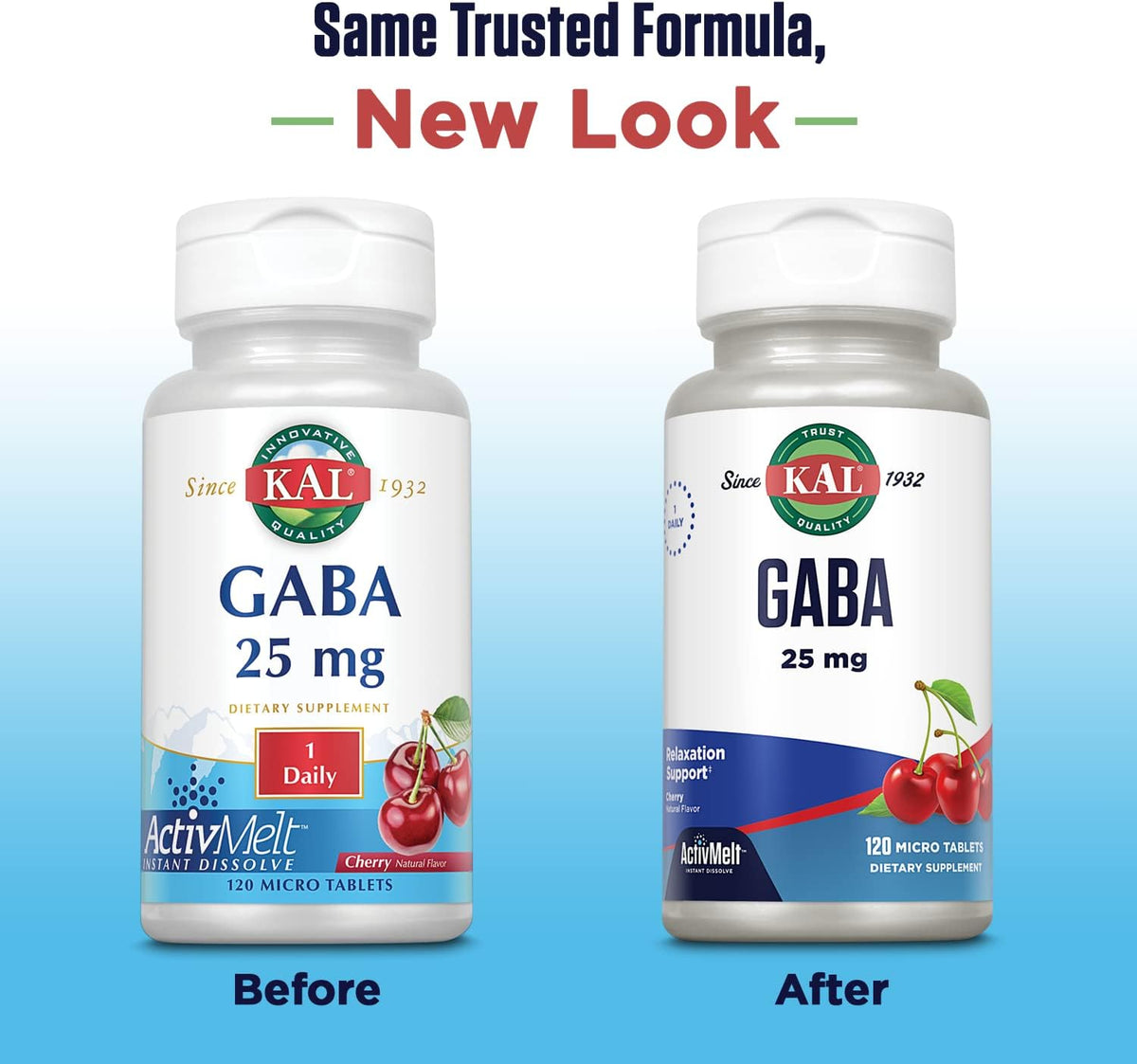 KAL GABA Suplemento, 120 Micro Comprimidos de Disolución Instantánea, Sabor Cereza Natural – Image 2