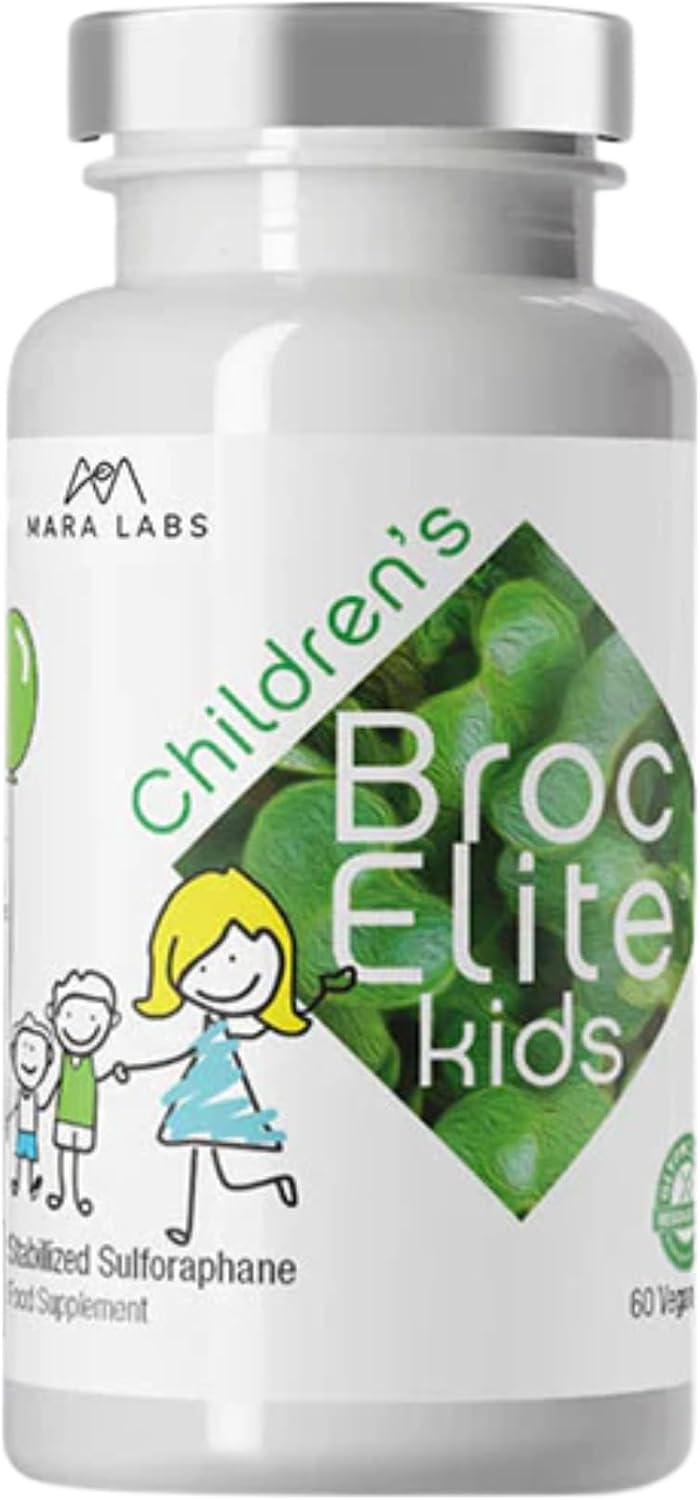 BrocElite Kids - Suplemento de Brócoli con Sulforafano para Niños - 60 Cápsulas Veganas