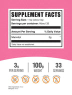 Mannitol Powder - Natural Sweetener, Sugar Substitute, Gluten-Free, 100g