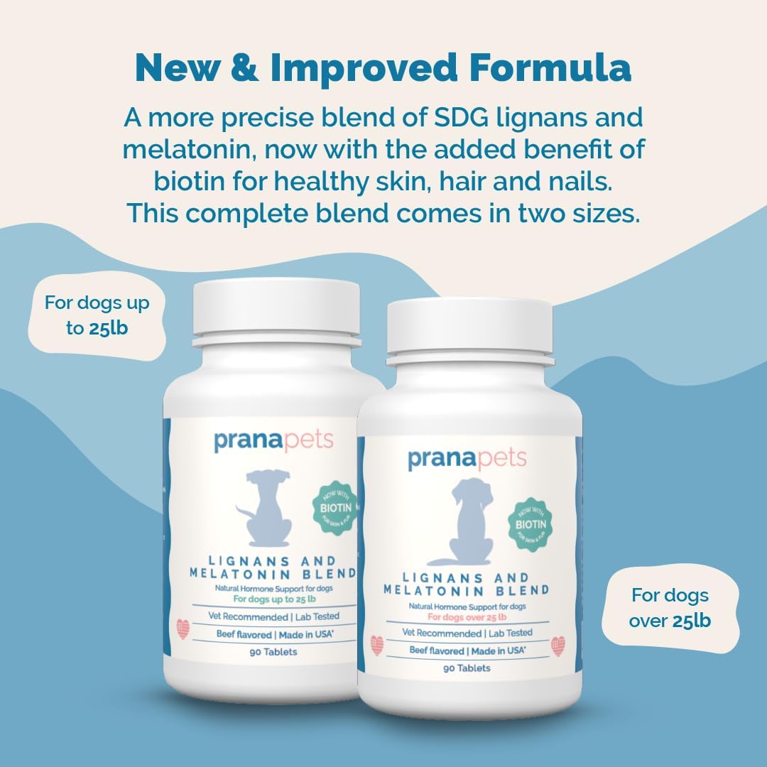 PranaPets Lignans & Melatonin con Biotina para Perros hasta 11 kg