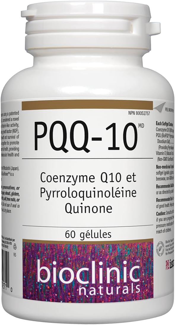 Bioclinic Naturals CerebroVital PQQ-10, 60 Cápsulas Blandas