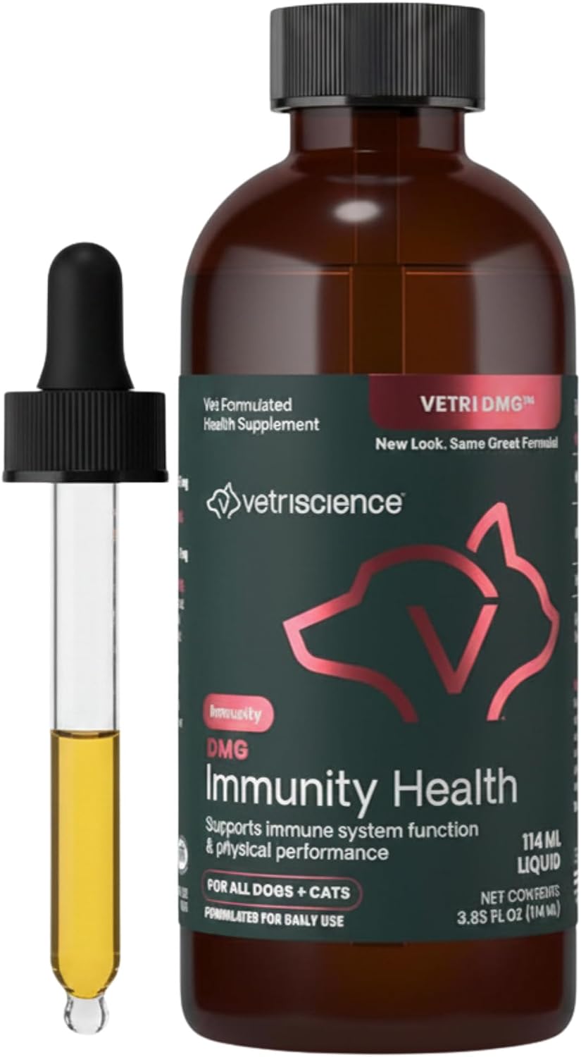 VetriScience DMG Immunity Health Easy-Dose Líquido - Suplemento Inmunitario para Perros y Gatos, Hipoalergénico, 114 ml