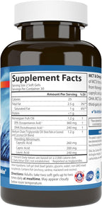 Carlson MCT & Omega-3, Coconut Oil, EPA & DHA, 60 Capsules