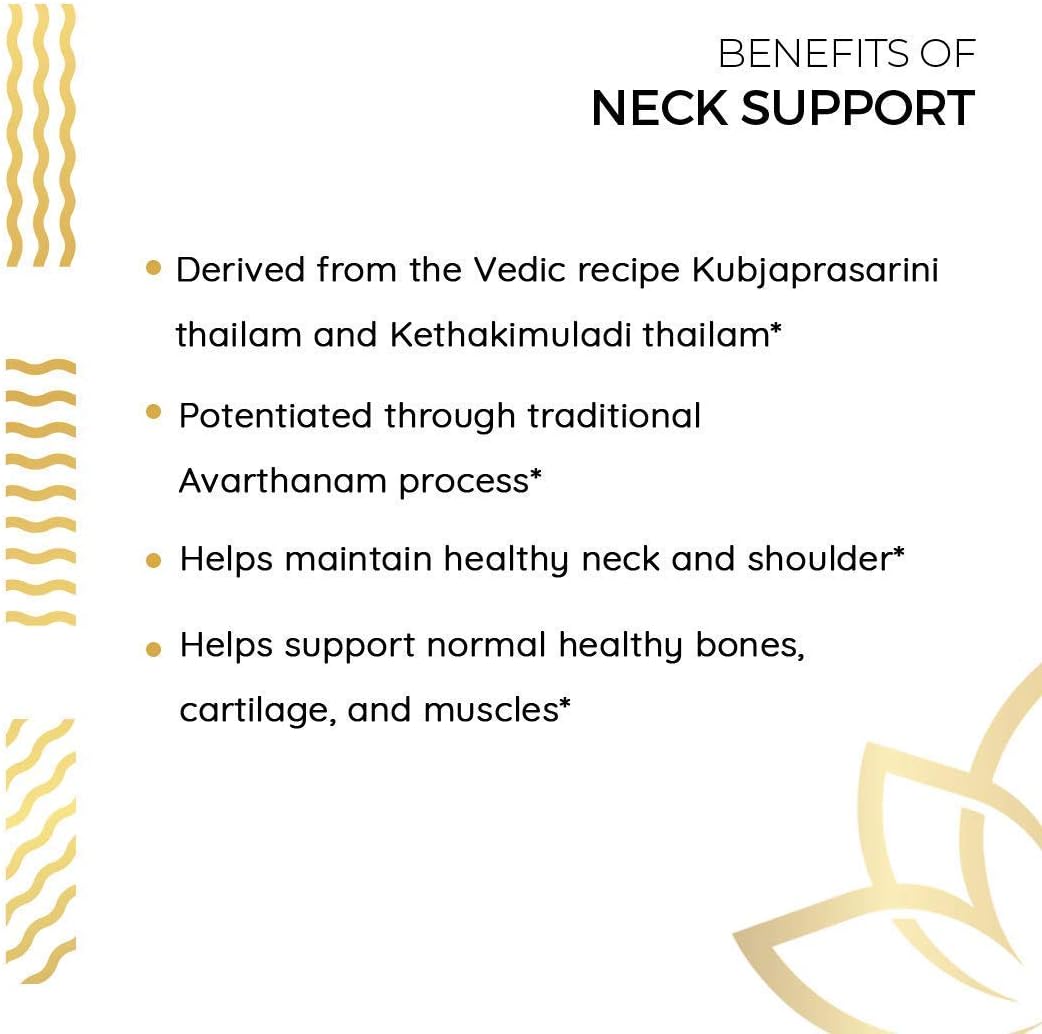 Kerala Ayurveda Neck Support - Cápsulas Herbales para el Cuello, 90 uds.