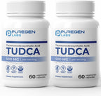 Puregen Labs TUDCA (Ácido Tauroursodesoxicólico) 500mg por Ración - 120 Cápsulas Vegetarianas