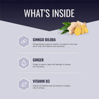 Approved Science VertiSyl - Ginkgo Biloba, Jengibre, Vitamina D3, BioPerine - 60 Cápsulas