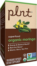 Moringa Orgánica – Superalimento para Apoyo Energético, 1,000 mg (100 Cápsulas)