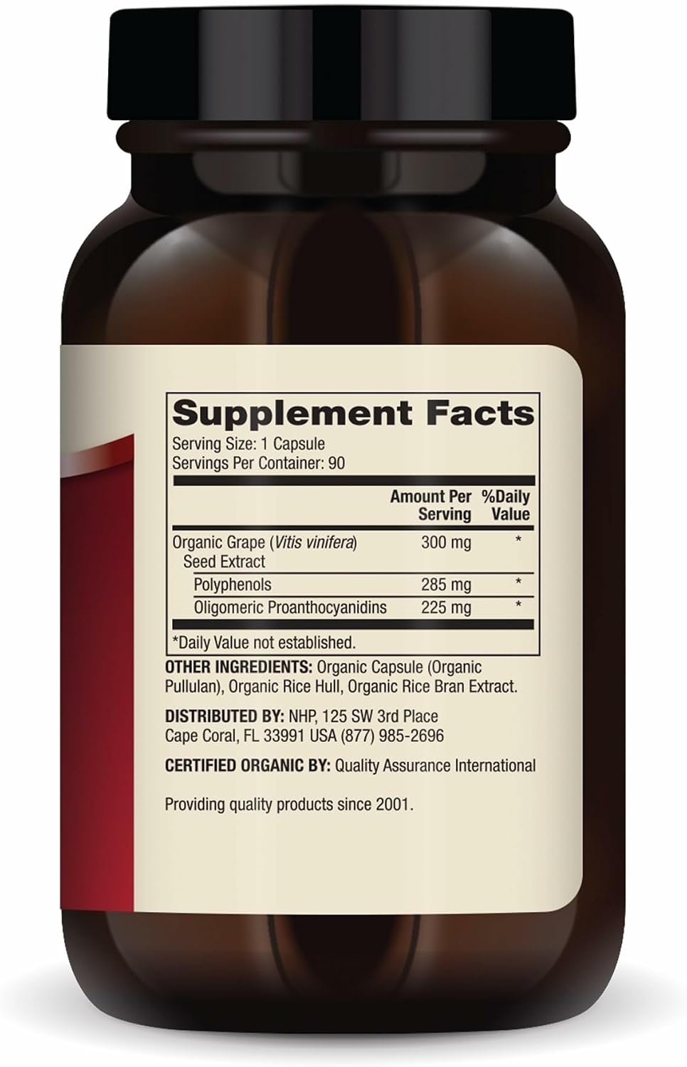 Dr. Mercola Organic Blood Pressure Support - Extracto de Semilla de Uva de Alta Potencia - 90 Cápsulas