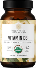 Truvani Vitamina D3 Orgánica Vegana - 30 Comprimidos