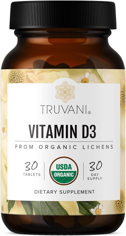 Truvani Vitamina D3 Orgánica Vegana - 30 – La absorción y utilización normal del calcio y del fósforo – Image 1