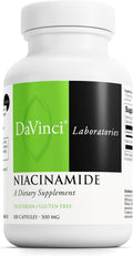 Davinci Labs Niacinamida | Suplemento de vitamina B3 | 500 mg por porción | 100 cápsulas vegetarianas