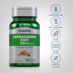 Suplemento de extracto de raíz de Ashwagandha de Piping Rock | 120 cápsulas