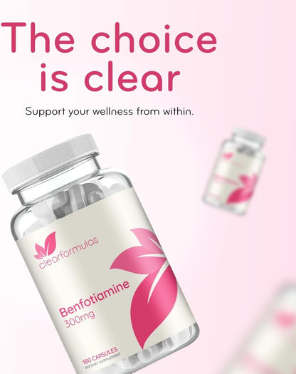 Clear Formulas Benfotiamina 300mg - Alta – Sin gluten: Apta para celíacos o sensibles al gluten. – Image 7