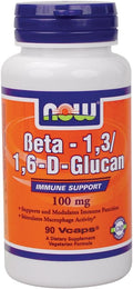 NOW Beta 1,3/1,6-D-Glucan 100mg, 90 Cápsulas (Pack de 2)