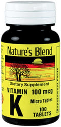 Nature's Blend Vitamina K1 100 mcg, 100 comprimidos