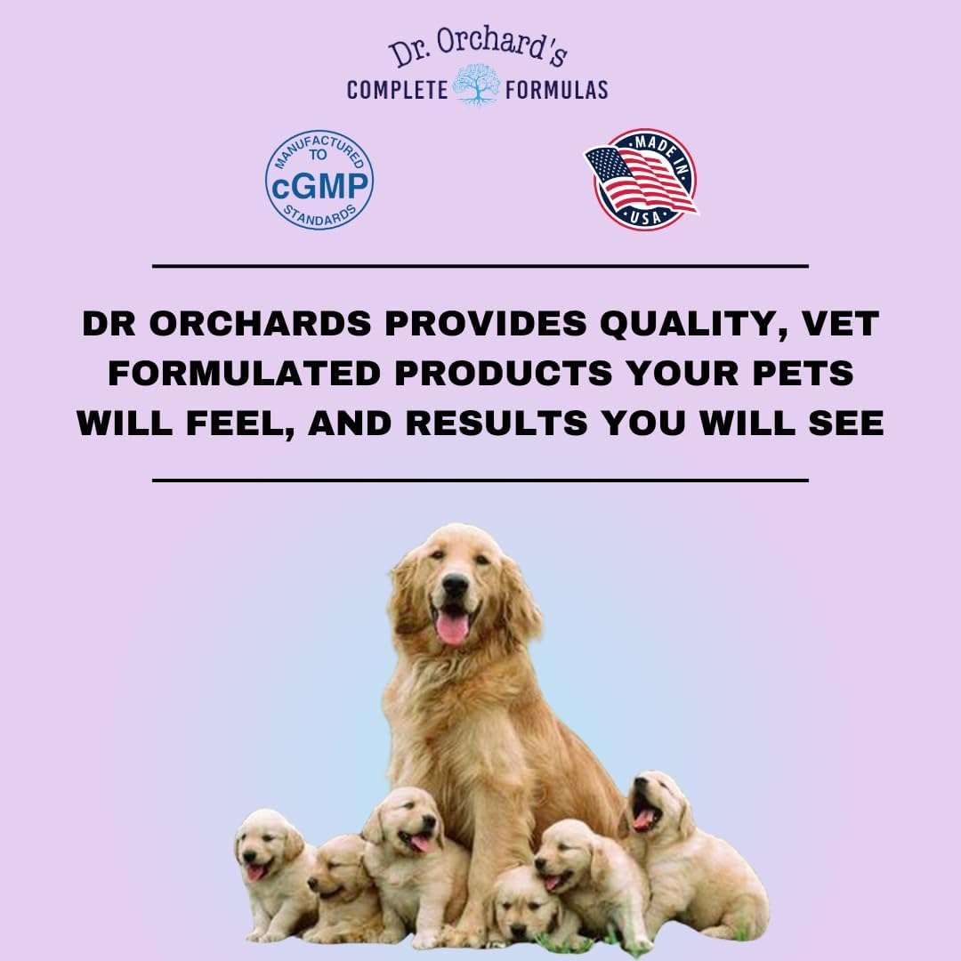 Dr Orchards Pregnancy Pro Vitaminas prenatales para perros - Suplemento premium para embarazo, lactancia y salud del cachorro, 90 comprimidos