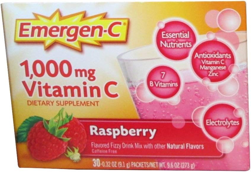 Emergen-C Frambuesa, 30 sobres (Pack de 4)
