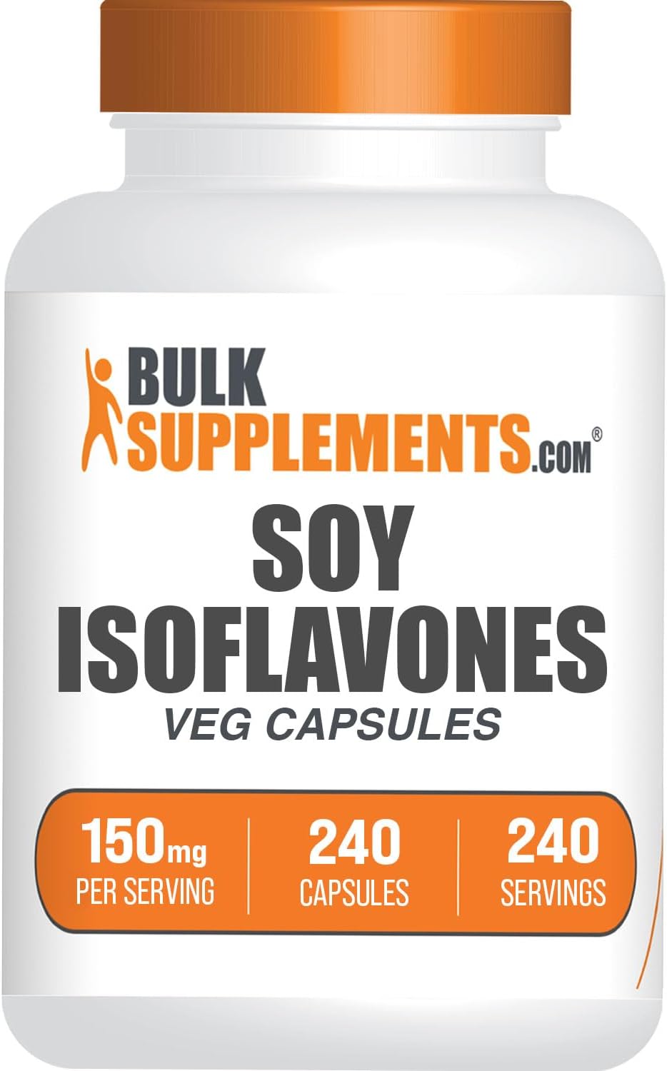 BulkSupplements.com Cápsulas de Isoflavonas de Soja - Suplemento de Isoflavonas de Soja - Vegano y Sin Gluten, 1 Cápsula por Ración (150 mg), 240 Unidades