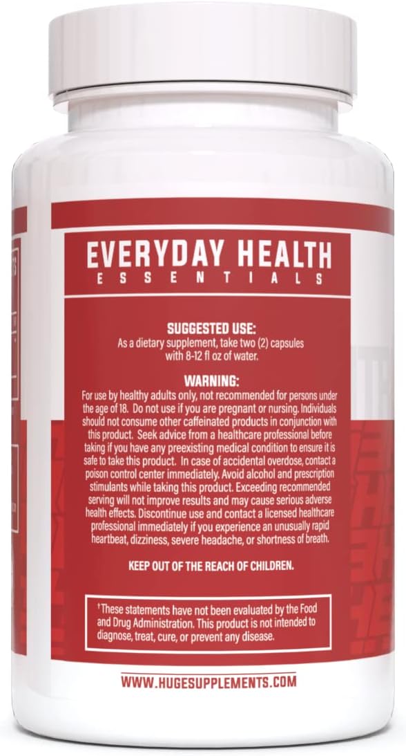Huge Supplements Extracto de Bergamota Cítrica Pura 10:1, 120 Cápsulas