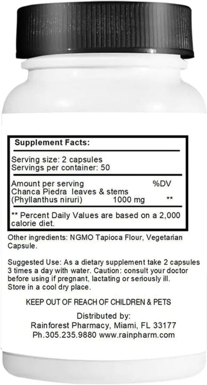 Chanca Piedra Stone Breaker – 100 Cápsulas Vegetarianas, 500 mg – Image 3