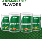 Alpha Supps Alpha Greens - Superalimento en polvo con frutas y verduras - Naranja Cereza - 30 raciones