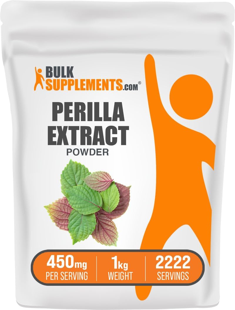 Extracto de Perilla en Polvo - Suplemento Herbal Vegano y Sin Gluten, 450mg por Ración, 100g