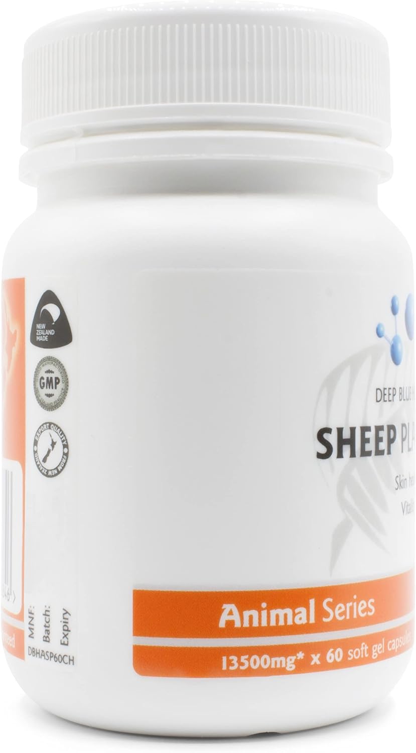 New Zealand Sheep Placenta with Grape Seed Extract and Vitamin E - 13500mg x 60 Softgels