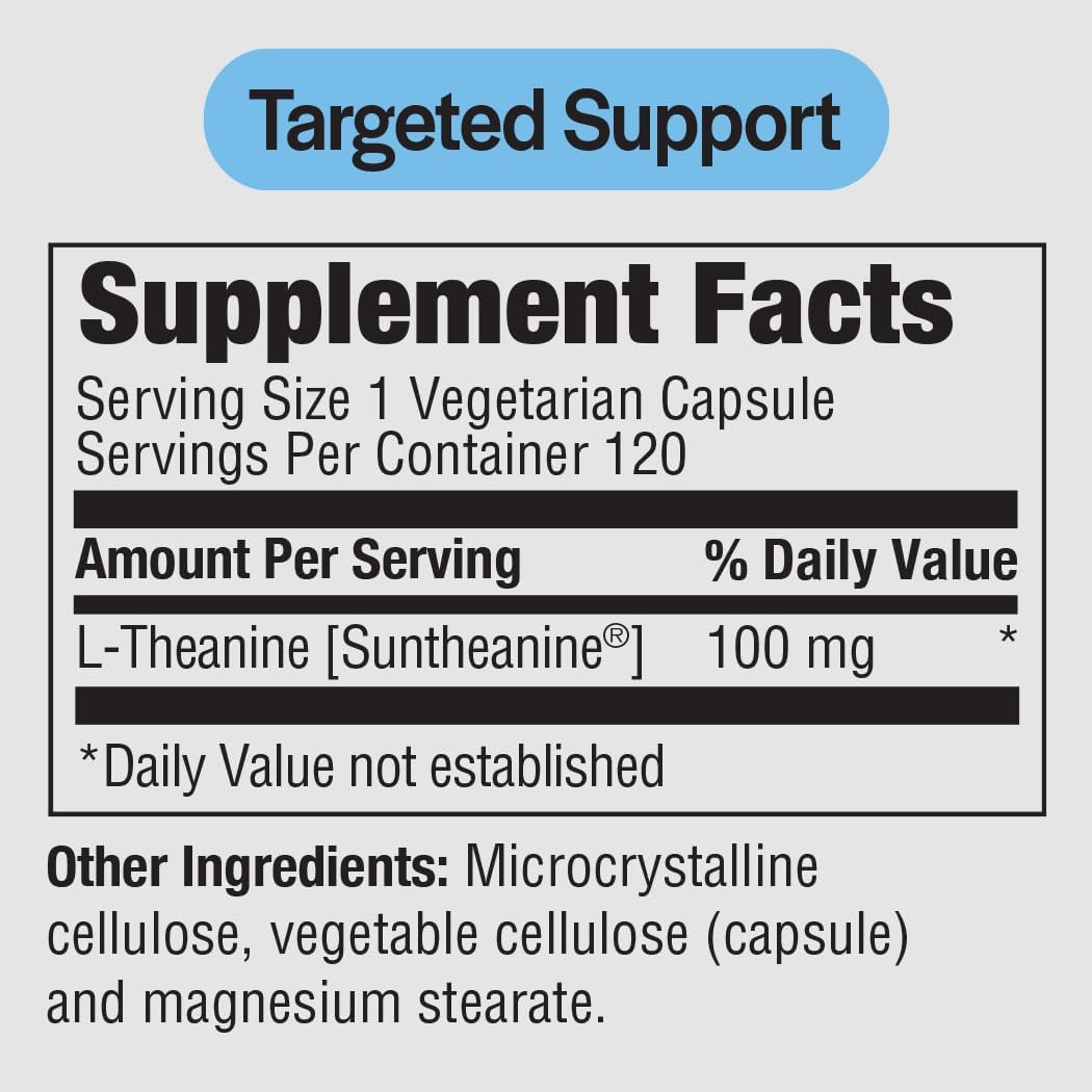 PureFormulas L-Teanina 100 mg - 60 Cápsulas Vegetarianas