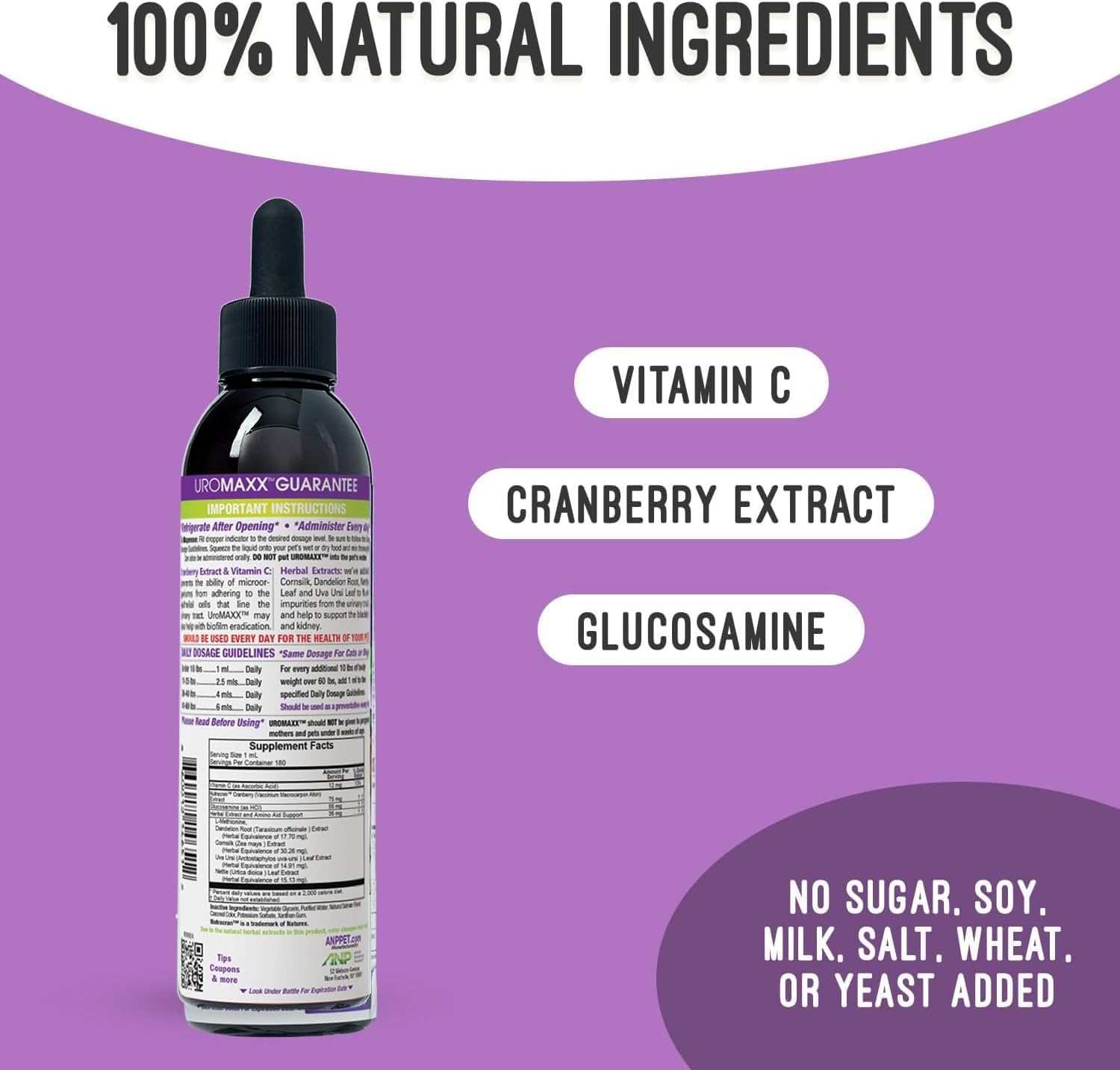 UroMAXX Tratamiento Urinario para Perros y Gatos, Soporte para Vejiga y Riñones, con Arándano Rojo y Glucosamina, Sabor a Salmón, 177 ml