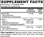 Holly Hill Health Foods Coenzimado B-12, Folato y B-6 – 60 Comprimidos Masticables Sabor Baya