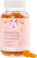 Vitaminas Prenatales para Mujeres – Multivitamínico Completo para el Embarazo – Ácido Fólico, Omega 3 DHA, Colina, Vitamina D – Sabor Naranja – 120 Gominolas