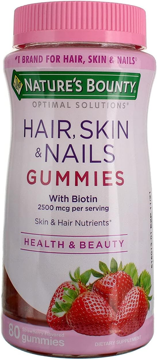 Nature's Bounty Gomitas para Piel, Cabello y Uñas, 80 unidades (Paquete de 2)