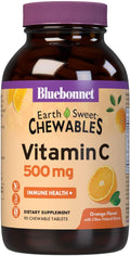 Bluebonnet EarthSweet Vitamina C 500 mg - 90 Comprimidos Masticables Sabor Naranja