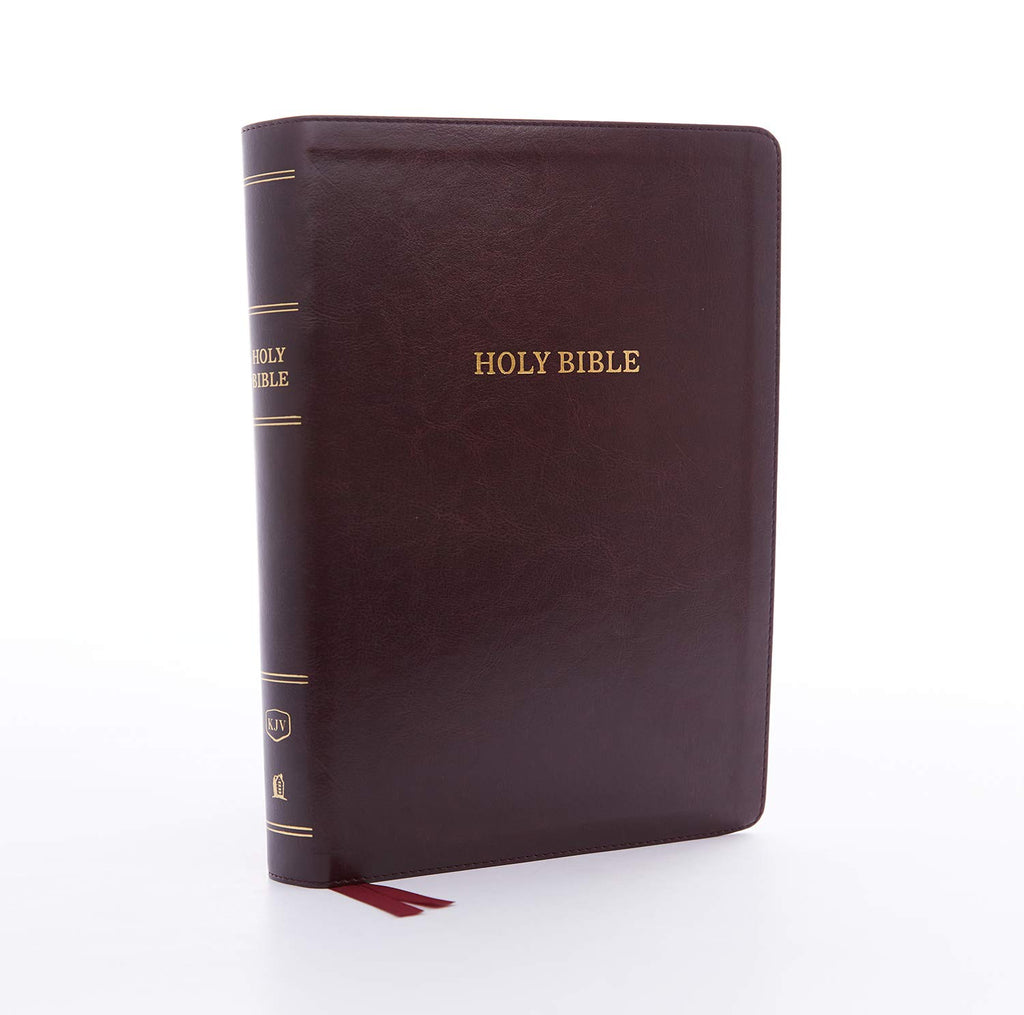 Santa Biblia KJV: Super Letra Gigante con 43.000 Referencias Cruzadas, Deluxe en Cuero Imitación Burdeos, Letra Roja, Comfort Print: Versión King James (Inglés)