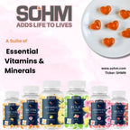 SOHM Vitamina C + Zinc Gominolas para Adultos | 60 mg Vitamina C + 15 mg Zinc | Sin Gluten, Sin Gelatina, Vegetarianas | 60 Unidades