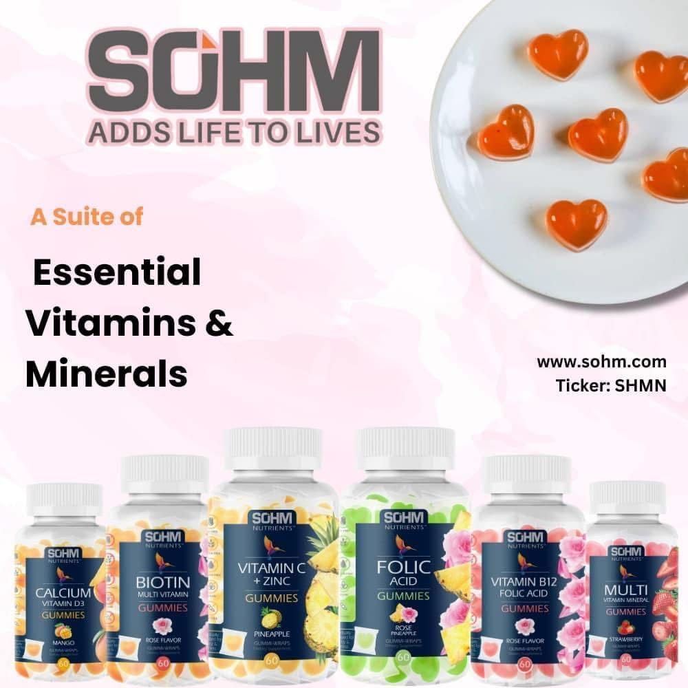 SOHM Vitamina C + Zinc Gominolas para Adultos | 60 mg Vitamina C + 15 mg Zinc | Sin Gluten, Sin Gelatina, Vegetarianas | 60 Unidades