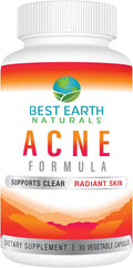 Best Earth Naturals Clear Skin Acne Support - Cápsulas para una Piel Limpia (30 Días)