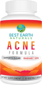 Best Earth Naturals Clear Skin Acne Support - Cápsulas para una Piel Limpia (30 Días)