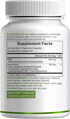 NAD+ Resveratrol 1.000mg por dosis, 120 Cápsulas Vegetales - 2 en 1 Suplemento de Potencia Extra, Alternativa al NMN, No Transgénico, Sin Gluten