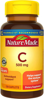 Nature Made Vitamin C 500 mg Chewable Orange Flavor Tablets – 4-Pack (240 Tablets)