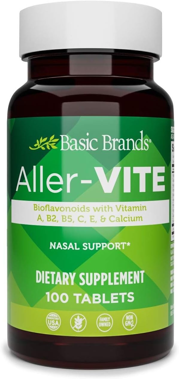 Aller Vite Nasal Support de Basic Brands – 100 Comprimidos con Bioflavonoides y Vitaminas