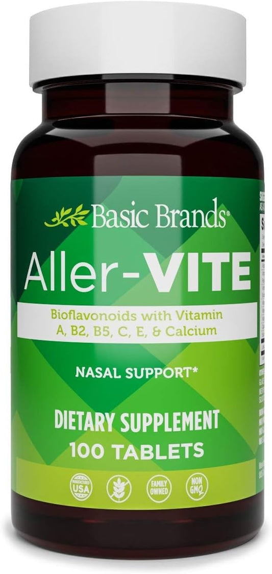 Aller Vite Nasal Support de Basic Brands – 100 Comprimidos con Bioflavonoides y Vitaminas