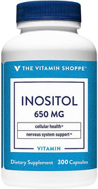 The Vitamin Shoppe Inositol 650 mg - 300 Cápsulas - Complemento Alimenticio