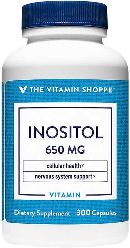 The Vitamin Shoppe Inositol 650 mg - 300 Cápsulas - Complemento Alimenticio – Image 1