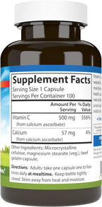 Carlson Mild-C, 500 mg, Buffered Vitamin C, Immune Support and Well-Being, 100 Capsules