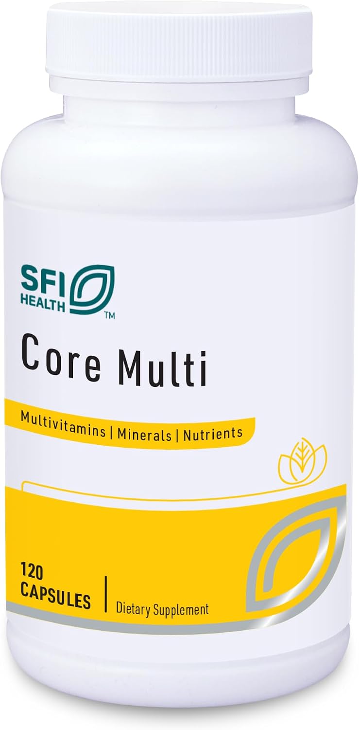 Klaire Labs SFI Health Core Multi - Multivitamínico y Multimineral sin Hierro, 120 Cápsulas