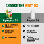LABO Nutrition Liposomal Vitamin D3 - 1000 IU Vegano, 240 Cápsulas